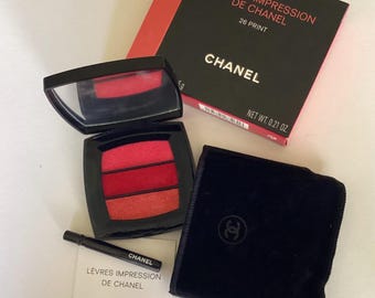 Chanel Auténtico Descontinuado Edición limitada Chanel Lèvres Impression de Chanel Paleta de tintas de color de labios en crema líquida