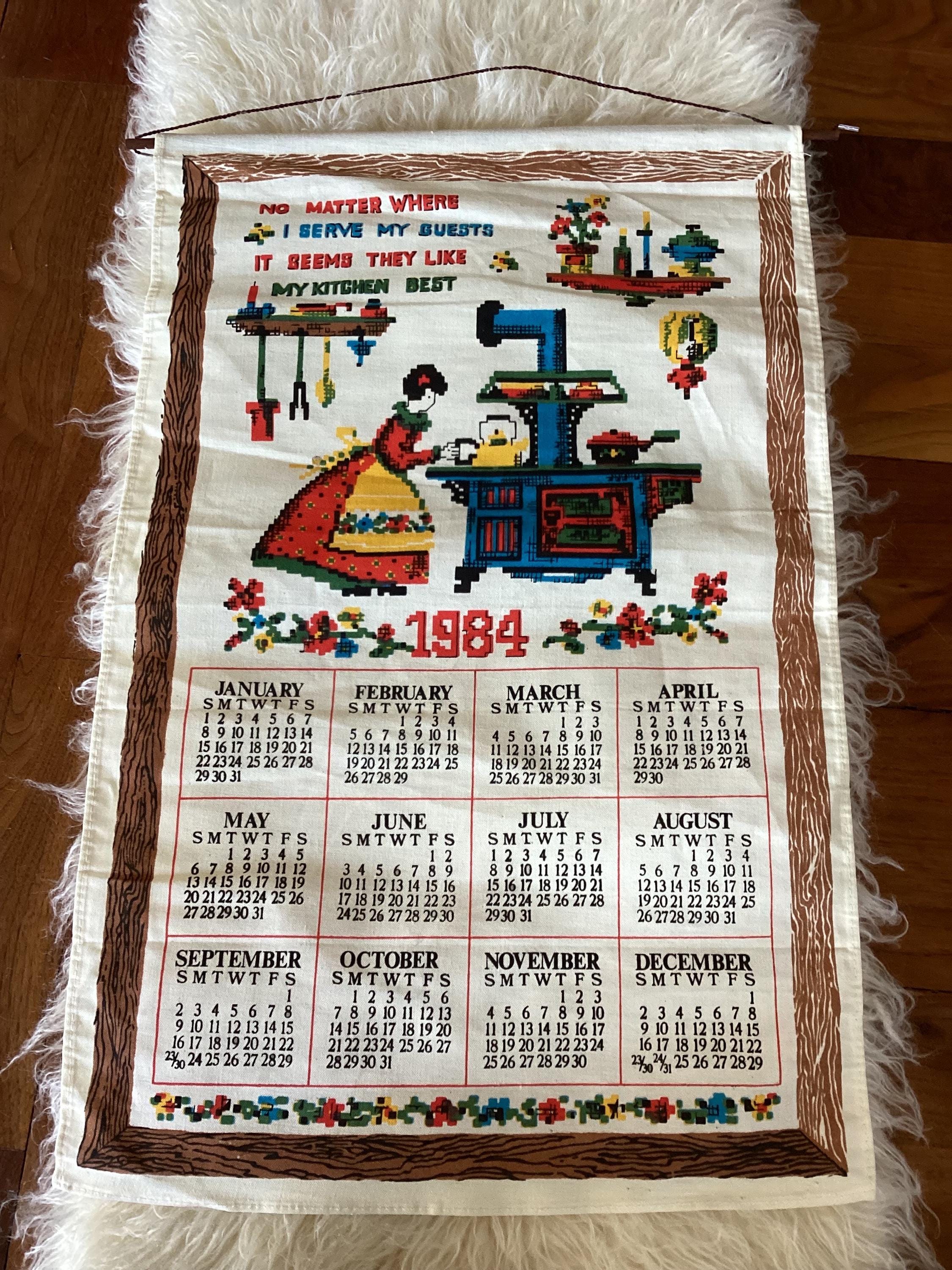 Retro 1984 Calendar - Etsy