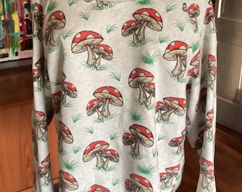 Sudadera Groovy Vintage LA Soul Mushroom con forro polar, talla 1XL