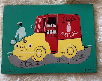 Rompecabezas de madera vintage Sifo Retro Infantil Lechero
