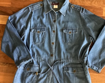 Vintage 90’s Denim & Co. Utility Safari Jacket Size Large