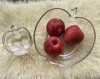 Cuencos para servir manzanas Hazel Atlas de estilo moderno de mediados de siglo