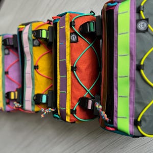 Custom Burrito Bag - Bike Barrel Bag Colorful Edition | 3L Handlebar Pack | X-Pac & YKK Aquaguard - Bikepacking Handlebar Bag image 18