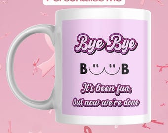 Caneca de café para apoio a sobreviventes de mastectomia, presente para sobreviventes de câncer de mama