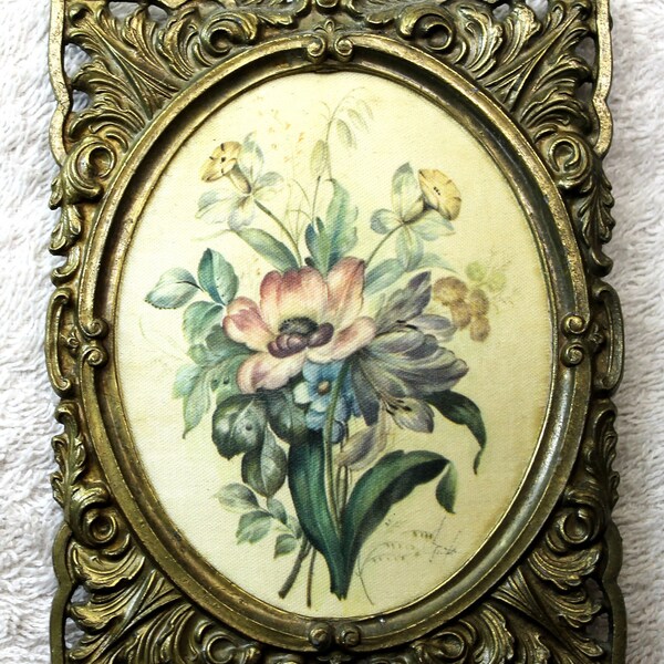 Artitalia Silk Print in Metal Frame - Floral Picture - 25% off until August 2