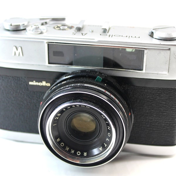 Minolta A5 Rangefinder Vintage Camera - Minolta Camera in Leather Case