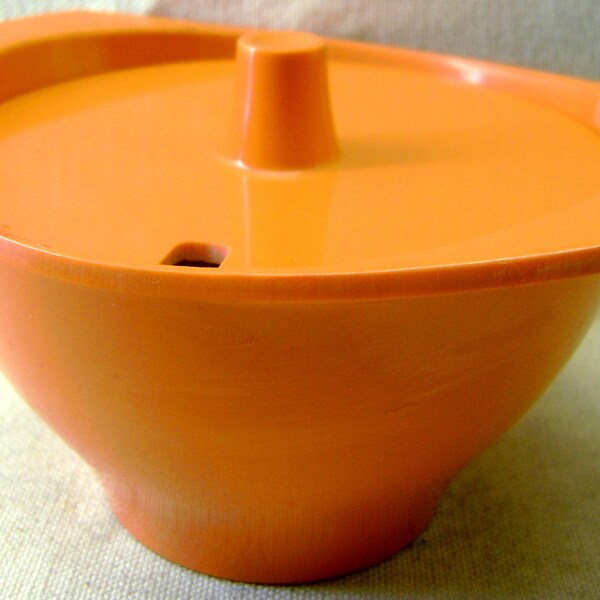 Orange Plastic Bessemer Sugar Bowl