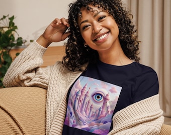 Surreal Dreamscape T-Shirt: Whimsical Watercolor Graphic Tee, Magic T-Shirt