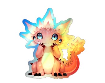 Pip Squeak from Awakening of the Starborne by Louve -ch Holographic Die-Cut Stickers - Cute Fantasy Creatures