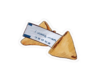 Fortune Cookie Sticker | Kiss-Cut Die-Cut Sticker