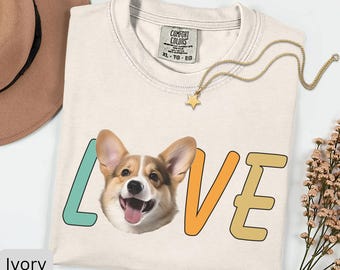 Love Corgi Shirt, Unisex Comfort Colors® Tee, Gift For Corgi Lovers, Vintage Dog TShirt, Cute Corgi Mom Gift, Corgi Mama Shirt
