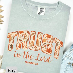 Christian Shirt, Comfort Colors® Shirt, Bible Verse Shirt, Trust In The Lord, Vintage Floral Faith TShirt, Religious Women Gift Tee