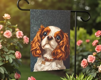 Cavalier King Charles Spaniel Garden Flag, Dog House Banner