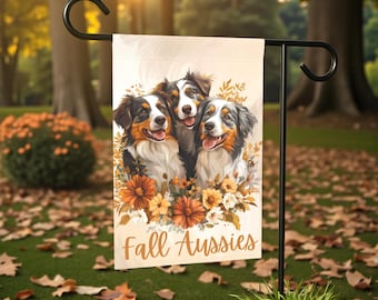 Drapeau de jardin automne australien, bannière pour maison Berger Australien