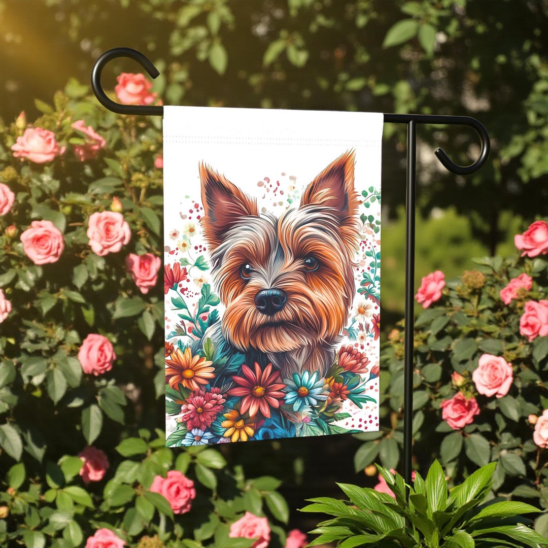 Yorkie Spring Yorkie and Spring Flowers Garden Flag, Spring Dog House Banner - Etsy