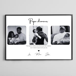 Personalized Dad Gift | Personalized Dad Photo Gift | Family Wall Art | Dad Birthday Print | New Dad Gift