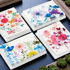 Floral Watercolor Greeting Card Set – Blank Note Cards with Envelopes, Botanical Thank You Stationery for All Occasions | Greeting Card Pack