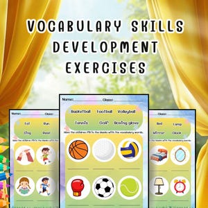 Kids Vocabulary Printable Pack – PDF Worksheets