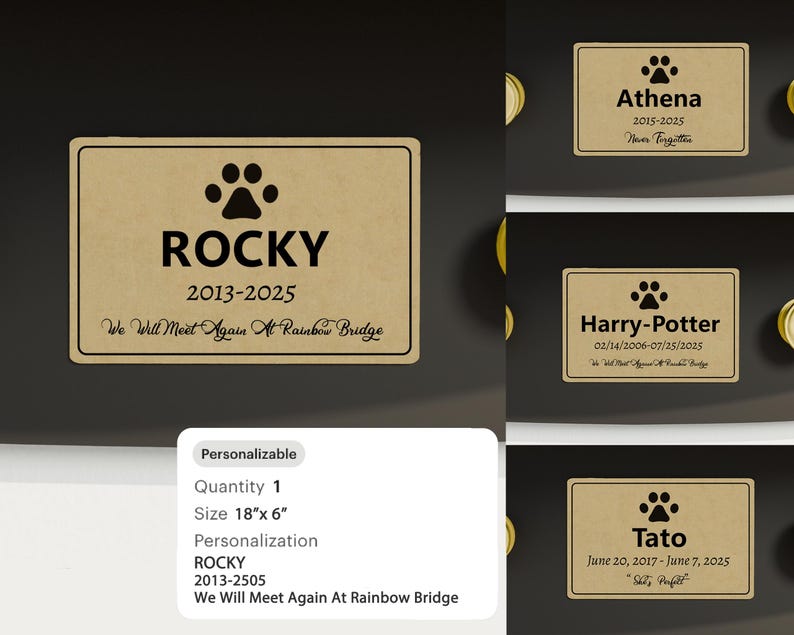 Personalized Pet Memorial Shelf: Urn Shelf With Metal Nameplate - Etsy
