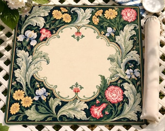 Tappetino da Mahjong floreale Art Nouveau, tappetino da gioco botanico vintage, elegante tavola da Mahjong in stile Arts & Crafts, regalo unico per l'arredamento di casa
