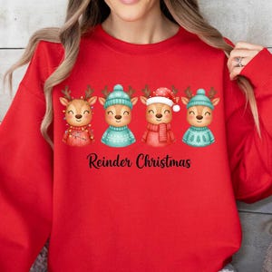 Reindeer Christmas Sweatshirt: Adorable Holiday Crewneck