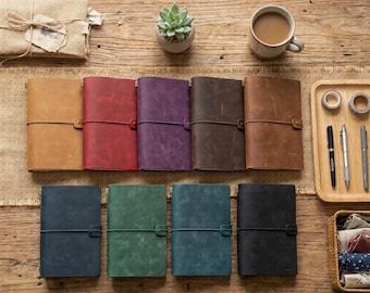 Handmade Leather Traveler's Journal | travel Journal, Personalized Gift