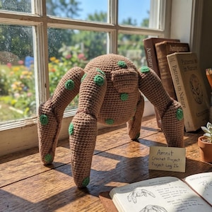 Araña alienígena Rocky de ganchillo, proyecto de amigurumi de peluche, juguete de peluche Rocky inspirado en el proyecto