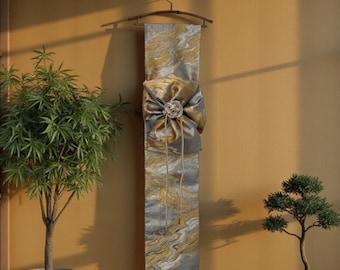 Japanese Silk Obi Wall Art | Upcycled Kimono Tapestry