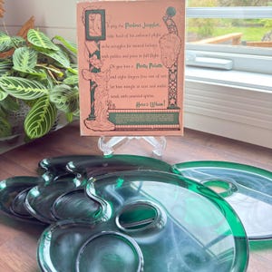 Vintage 1940 Party Palette Serving Tray: Parlour Juggler Poem, Mid-Century Cocktail Barware