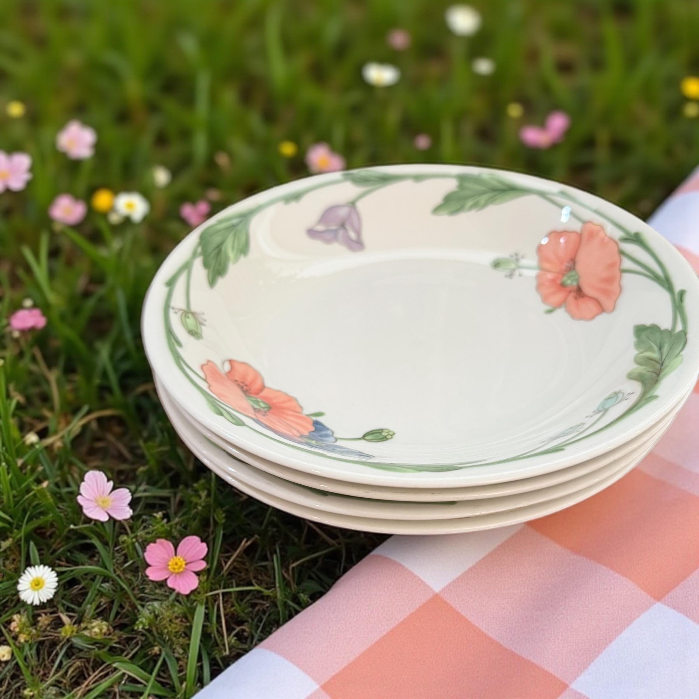 ドイツ　Villeroy boch ヴィンテージ　チューリップ　オーバル ビレロイ＆ボッホ チューリップのポット | AntiqueRose