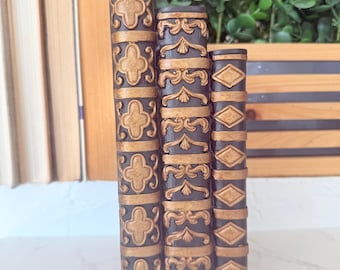 Caja joyero victoriana con forma de libros apilados, almacenamiento oculto de resina