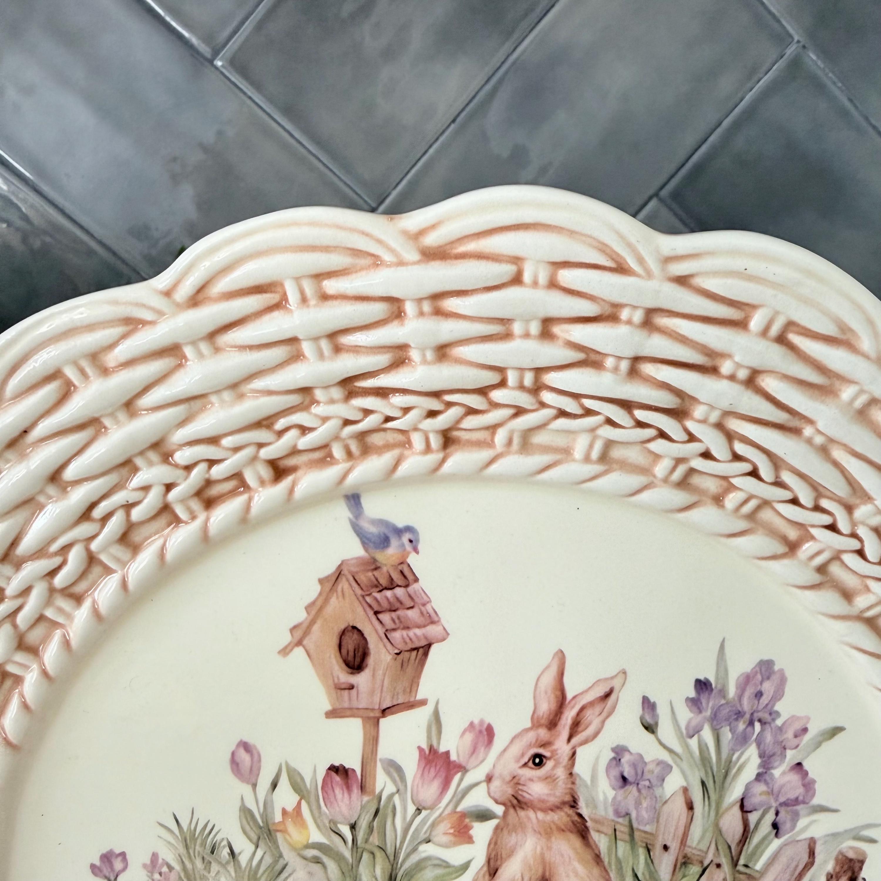 Vintage Bunny Dinnerware Cracker Barrel Easter Treasures Spring Cottage
