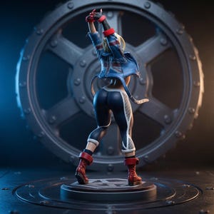 Athletic Blonde Fighter STL – Modern Combat Collector Figure 3D Print Model