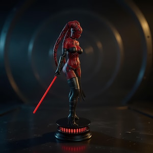 Sci fi lightsaber warrior collector display figure