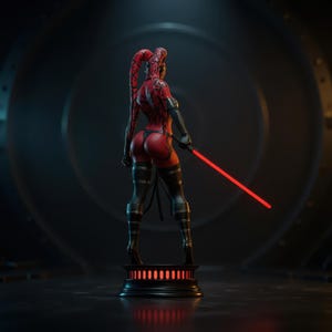Space fantasy villain resin print statue