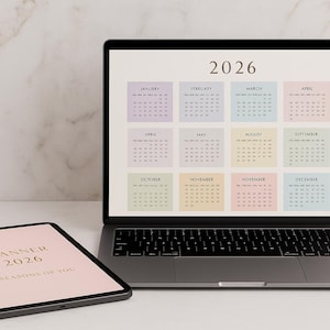2026 ADHD Digital Planner, Minimalist Simple Motivational Agenda for iPad, GoodNotes, Printable, Agenda for Focus, Minimalist ADHD planner