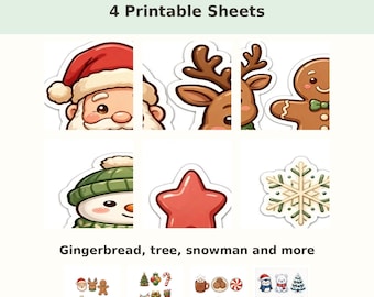 Cozy Christmas Planner Stickers | Holiday Journal Sticker Pack, 4 Sheets Printable
