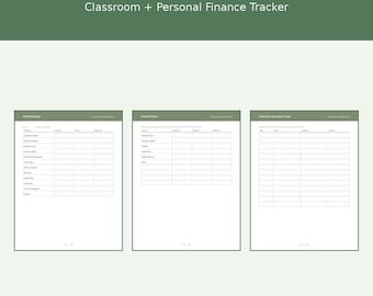 Teacher Budget Planner | Classroom Expense Tracker | Teacher Finance Planner PDF | School Budget Organizer