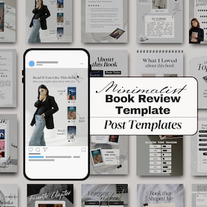 著者による書評Instagramテンプレート：無料の読書ログ