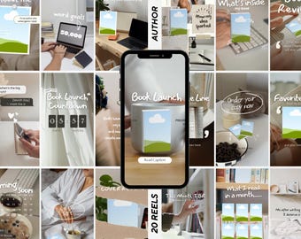 Author Book Launch Reel: Canva Editable Social Media Video Posts for Author, Publishers, Book Store Owner etc