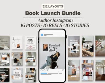 212 Author Book Launch Bundle：Ultimate Book Promotions Posts for Social Media Marketing