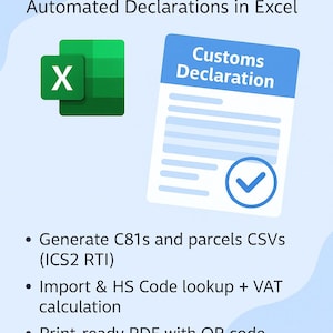 EU Zoll Template: Import Export EXkel Automation Tool (Digitaler Download)