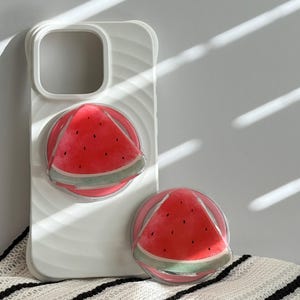 Watermelon MagSafe Grip|Fruit Slice Magnetic Kindle Holder|Summer Kawaii Grip|Cute Kindle Accessory|Fresh Fruit Phone Charm|Kindle Stand