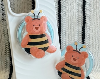 Bee Bear MagSafe Phone Grip | Kawaii Phone Stand