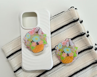 Rotating Flower Basket MagSafe Phone Holder | Magnetic Stand Accessory