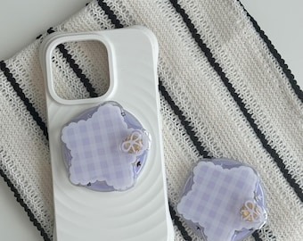 Lavender Star MagSafe Phone Grip|Cute Purple Star Kindle Stand|Rotating Flower Phone Holder|Kawaii Phone Accessory|Griptok