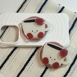 Coffee Mug MagSafe Phone Grip|Coffee Magnetic Cup Phone Holder|Kawaii Kindle Grip|Cute Phone Accessory|Kindle Stand|Gift for Coffee Lover