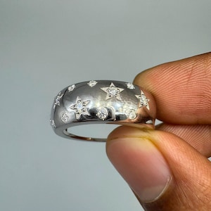 Celestial Oura Ring 5 Jacket Sterling Silver Star Smart Ring Cover Crystal Protector Sleeve Unique Gen 5 Jewelry Guard Outer Shell Half Band