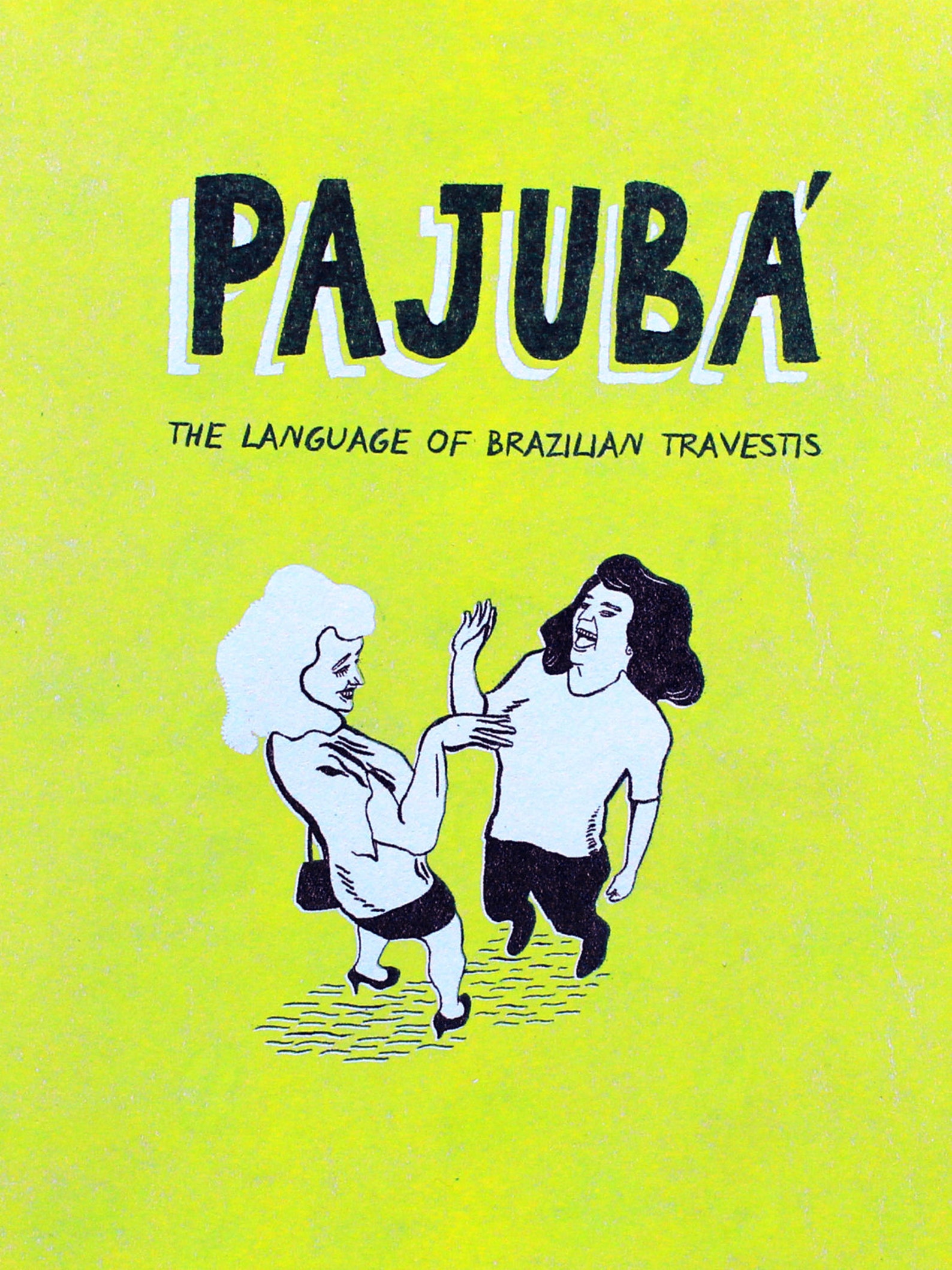 illustration of 2 people talking on yellow background