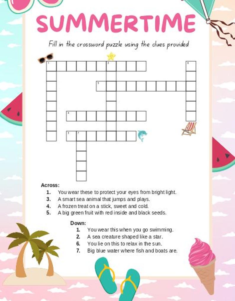 Summertime - Activities for Kids - Etsy